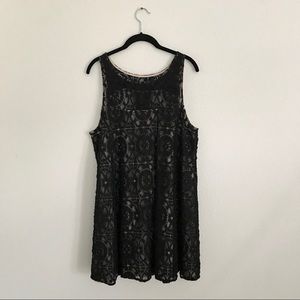 Free People Lace Trapeze Mini Dress